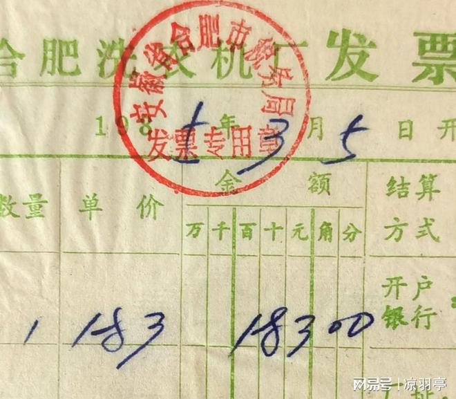 的价格单才明白那时候的东西真不便宜！米乐体育app网站看了80年代洗衣机(图5)